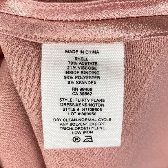 Theory Kensington Flirty Flare Satin Dress Pink Tutu Bubblegum Marshmallow sz 8 - Picture 8 of 8